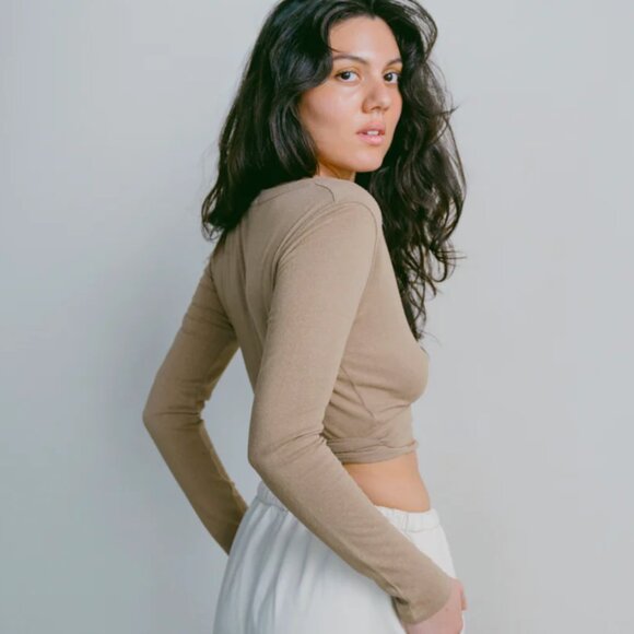 OZMA Dance Wrap Top, Regen Silk Noil Jersey - Picture 7 of 8